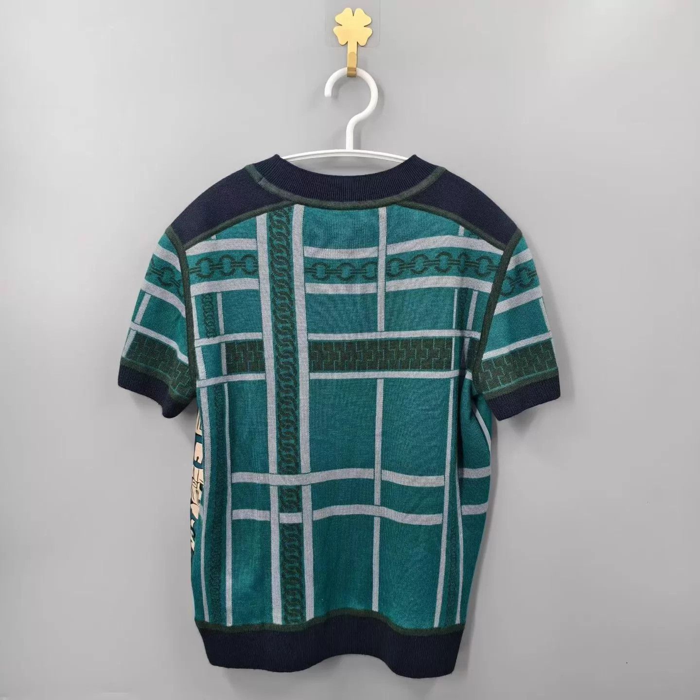 Hermes Hermes Silk Cashmere Blend Logo Short Sleeve 36 NWT Size XS / US 0-2 / IT 36-38 - 3 Thumbnail