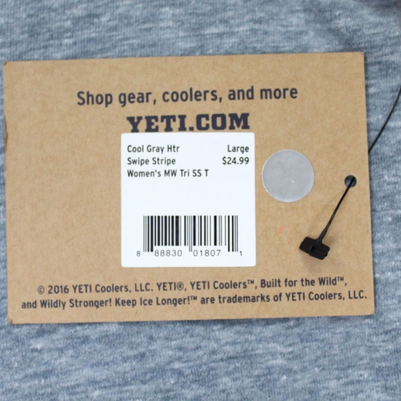 Yeti Yeti Shirt Womens Large Gray Stripe Cotton/Poly/Rayon S/S Pullover NWT Size L / US 10 / IT 46 - 5 Thumbnail