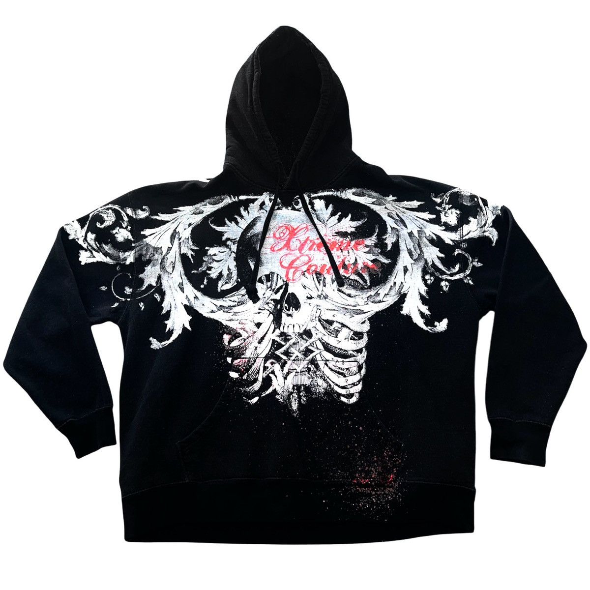 Affliction Extreme Couture Affliction Blood Splattered Skeleton Hoodie Size US XXL / EU 58 / 5 - 1 Thumbnail