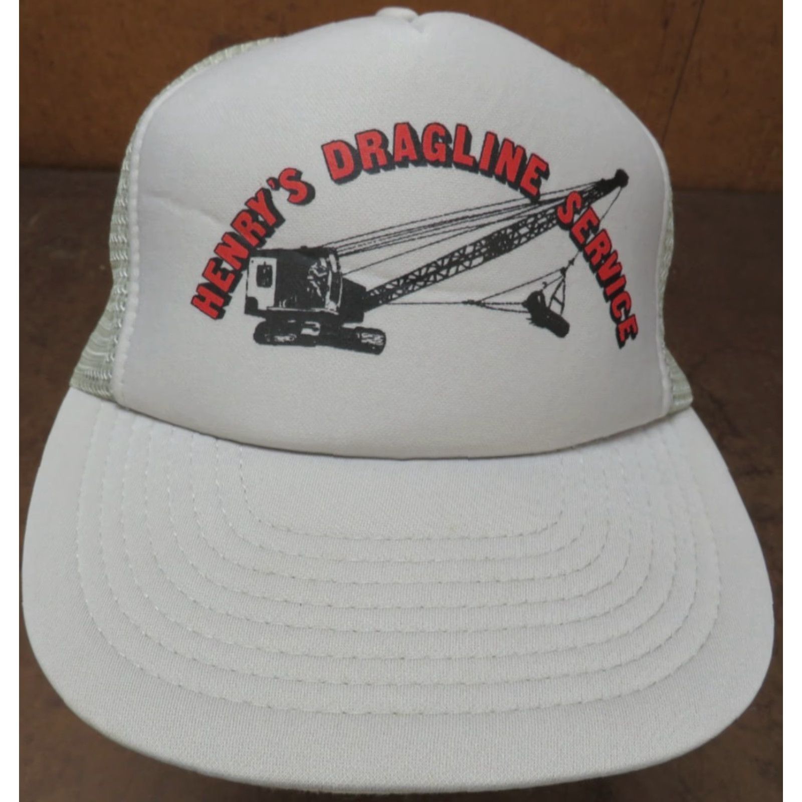 Equipment VTG Henrys Dragline Service Crane Heavy Equipment Logo Trucker Cap Hat Adjustable Multi-Color HaT Advertising Cap Trucker Mens Womens Boys Girls Size ONE SIZE - 2 Thumbnail