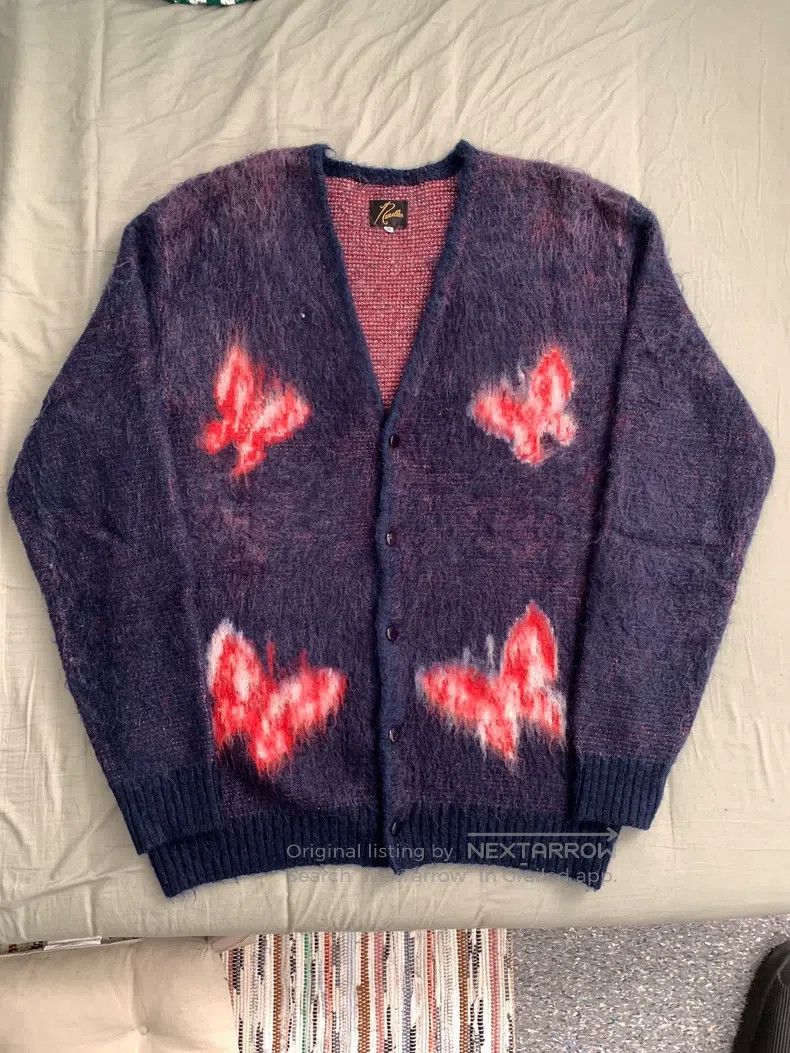 Needles Needles Purple butterfly horsehair sweater Size US M / EU 48-50 / 2 - 2 Thumbnail