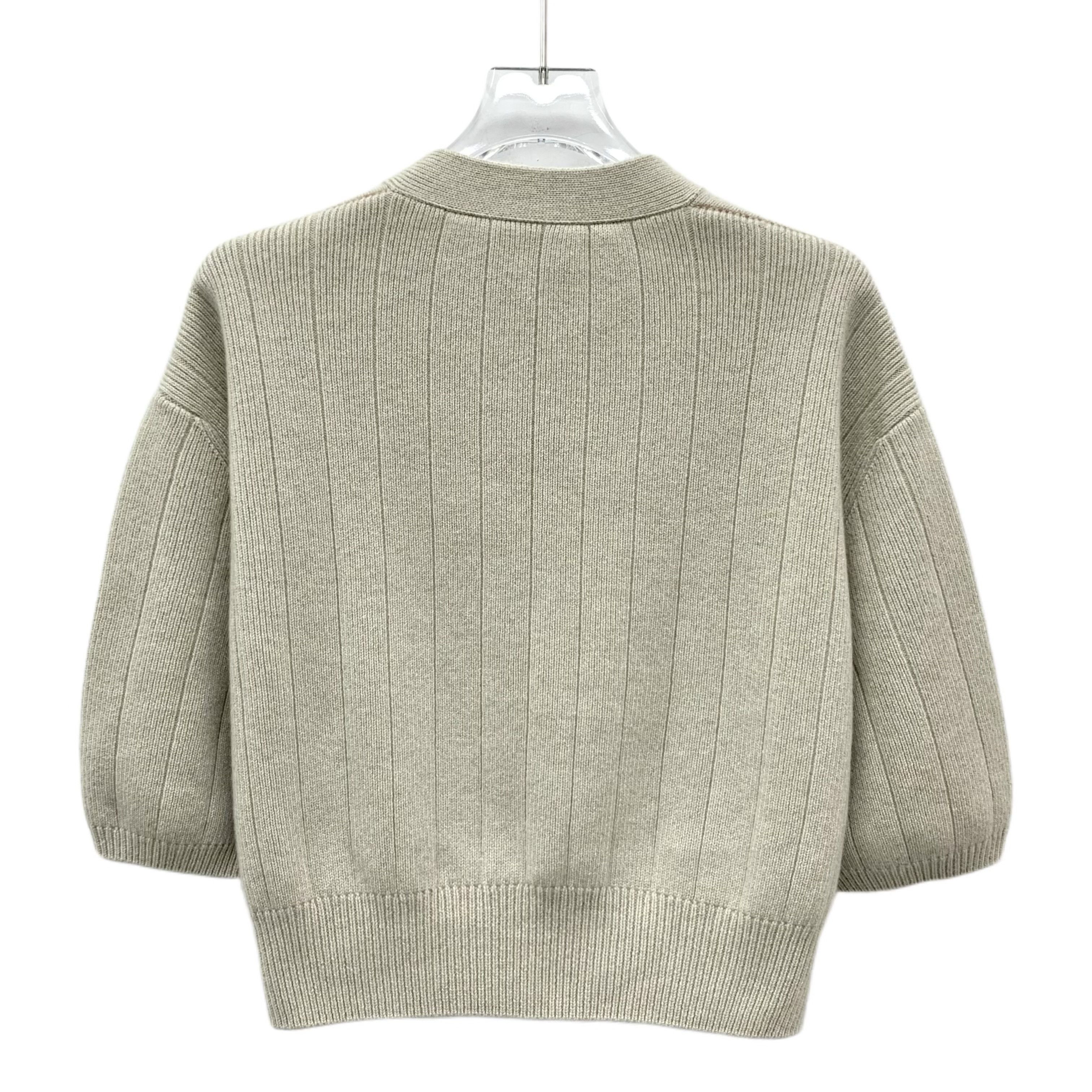 Loro Piana Loro Piana Cashmere V-Neck Cardigan Khaki (40) Size S / US 4 / IT 40 - 2 Thumbnail