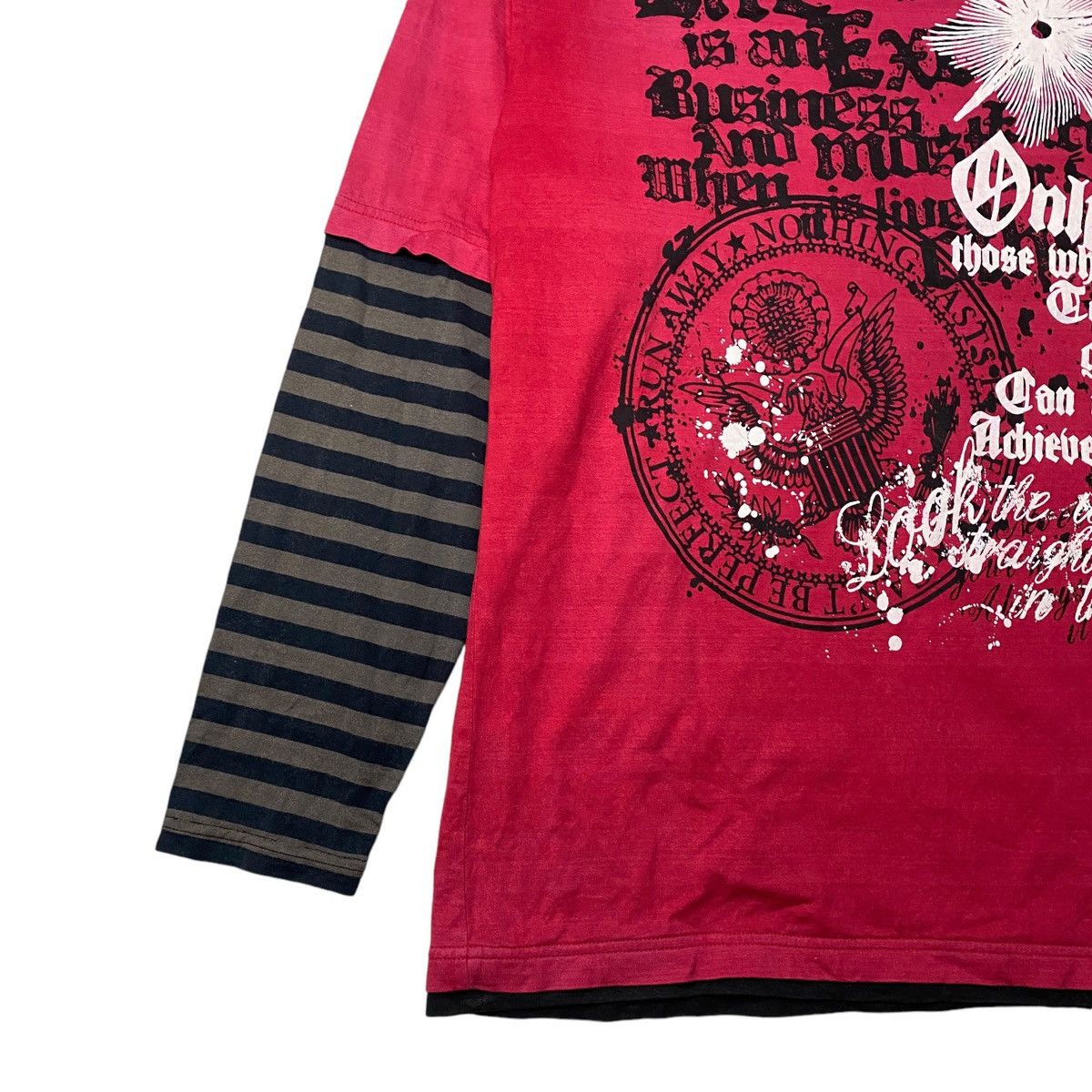 Hysteric Glamour × If Six Was Nine × Japanese Brand 2000's Turkey Bear Tribal Double Layer Longsleeve Size US L / EU 52-54 / 3 - 5 Thumbnail