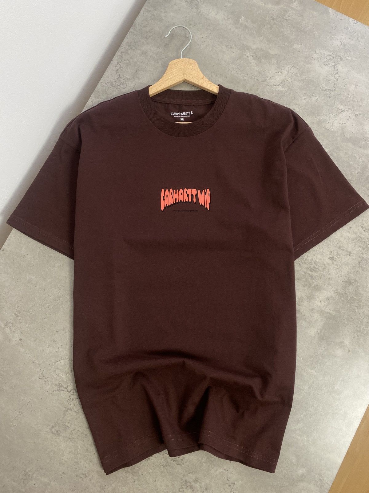 Carhartt carhartt wip bubble script t shirt ale brown Size US M / EU 48-50 / 2 - 1 Thumbnail