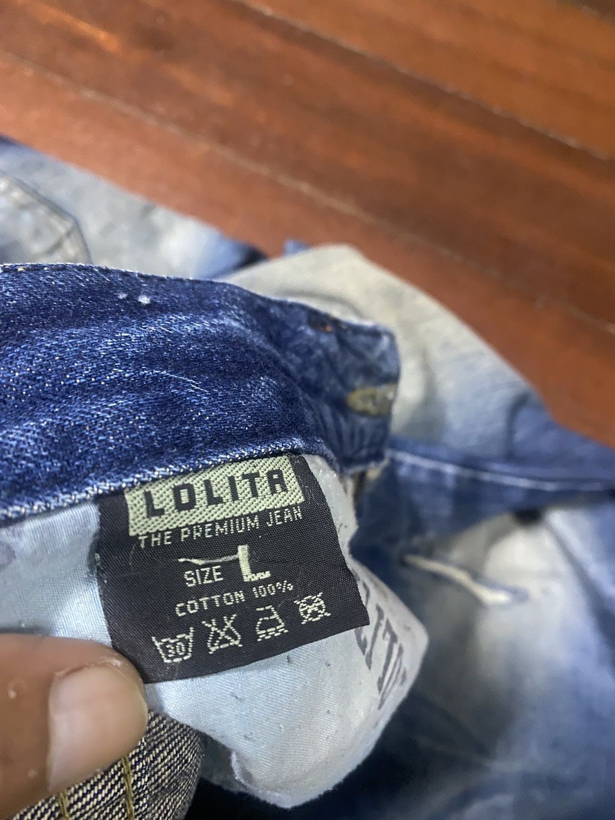 If Six Was Nine Rare LOLITA BY CONCEPT CLUB BY EXOTIC DENIM BUCKLE PANTS Size US 35 - 21 Thumbnail