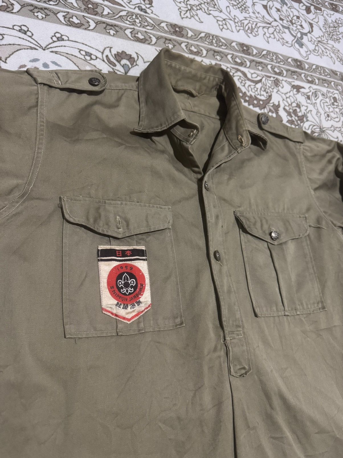 Other × Vintage True Vtg 🇯🇵! 1959 Boy Scout Uniform Japan L/S Shirt Size US L / EU 52-54 / 3 - 2 Thumbnail