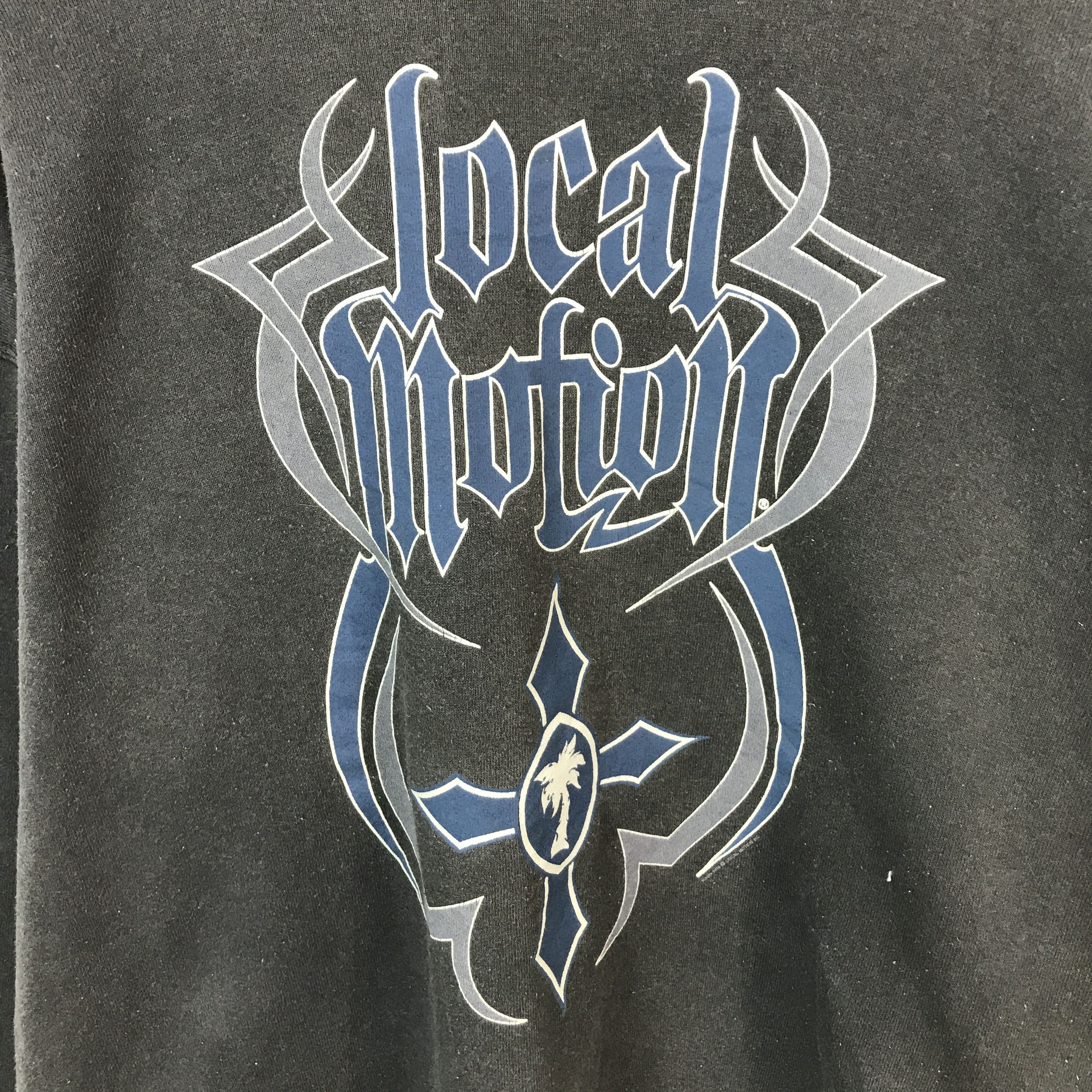 Japanese Brand Vtg local motion black faded style Sweatshirt Size US L / EU 52-54 / 3 - 5 Thumbnail