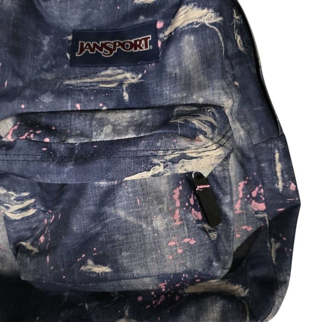 Jansport Jansport Superbreak Nylon Backpack Blue Pink Distressed Deni Size ONE SIZE - 5 Thumbnail