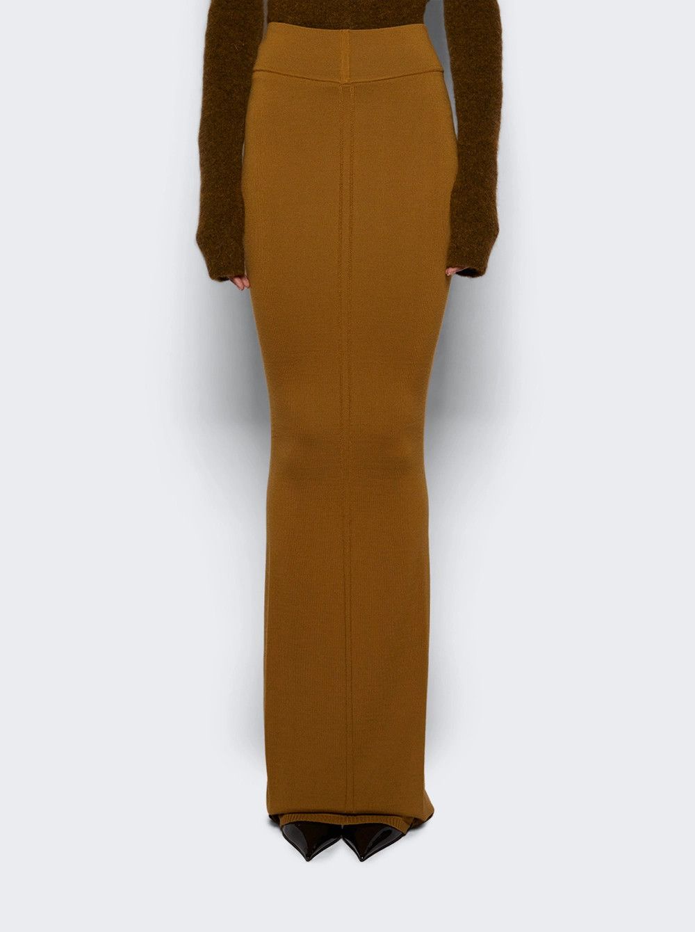 Rick Owens o1mle0426 Pillar Skirt in Brown Size 30" / US 8 / IT 44 - 3 Thumbnail