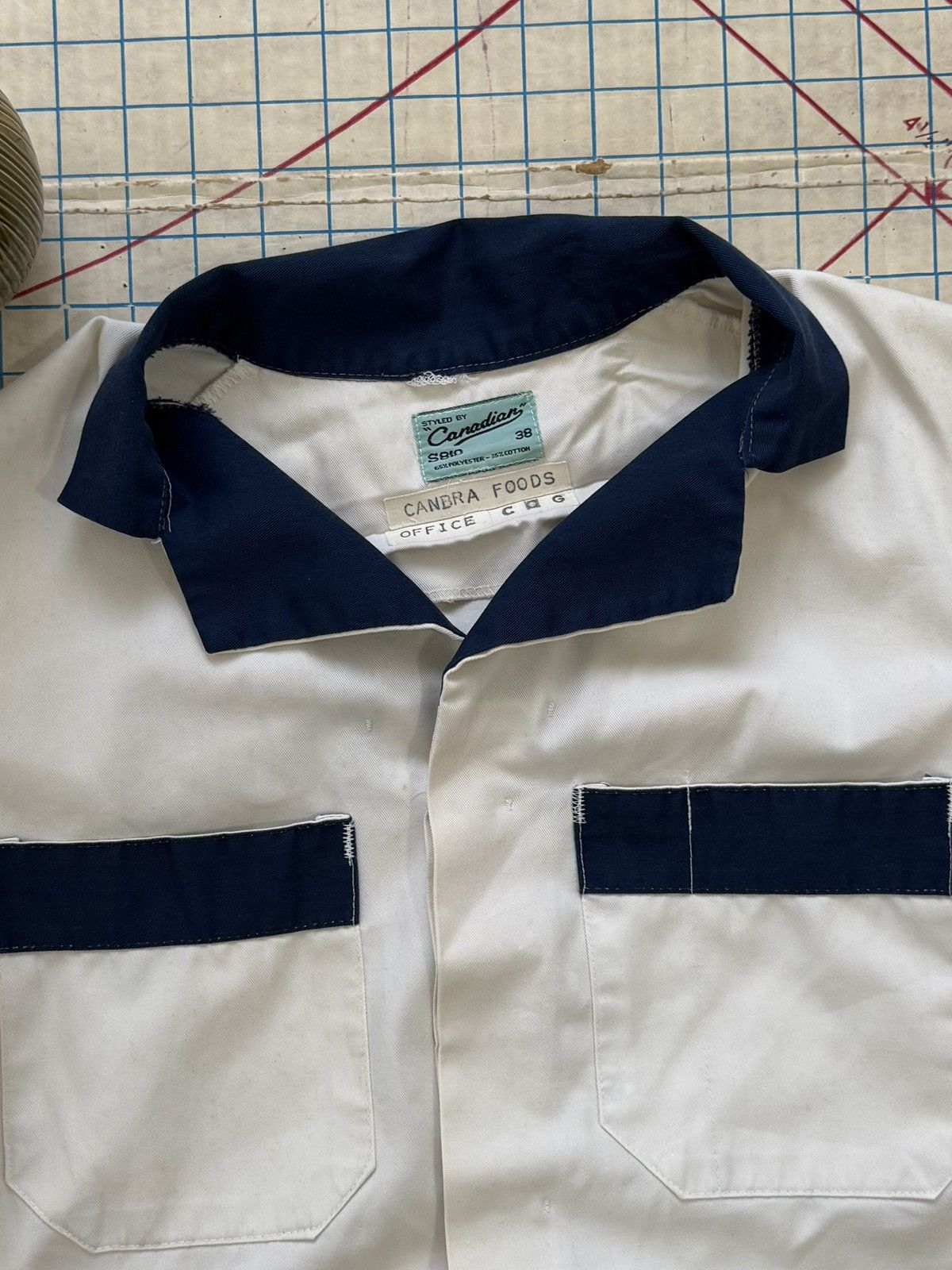 Other × Vintage Vintage Lab Coat White With Navy Trim Fits Medium Size US M / EU 48-50 / 2 - 5 Thumbnail