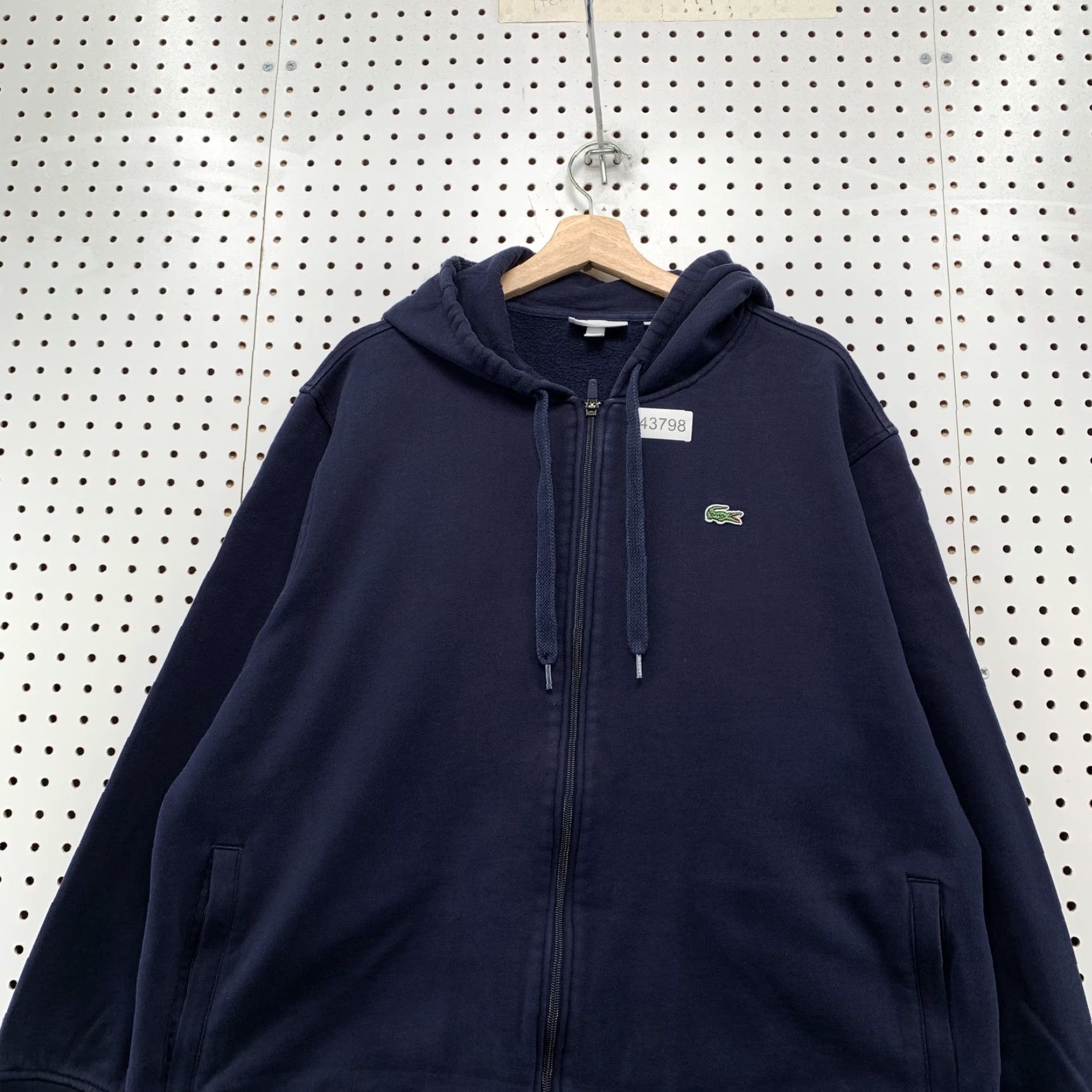 Lacoste Lacoste Sport Hoodie Sweatshirt Mens 3XL Navy Blue Hooded Fleece Pullover Size US XXL / EU 58 / 5 - 2 Thumbnail