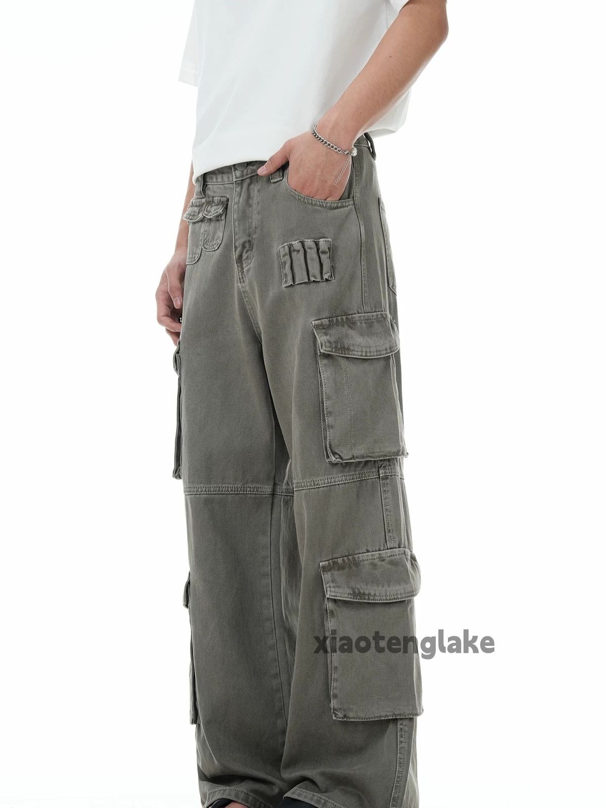 Designer × Japanese Brand × Vintage washed faded skate hiphop military utility cargo pants Size US 33 - 2 Thumbnail