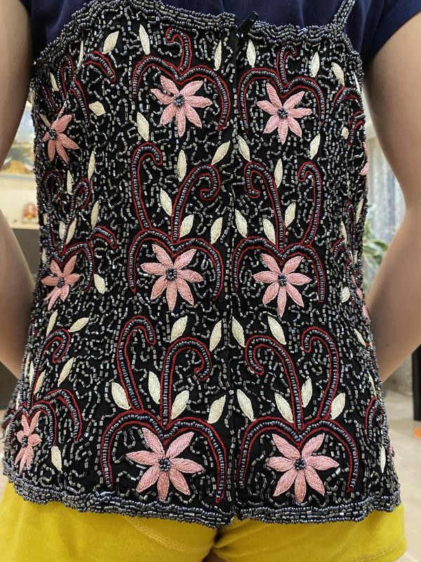 Vintage Beaded silk corset sz S made in India new Size S / US 4 / IT 40 - 3 Thumbnail
