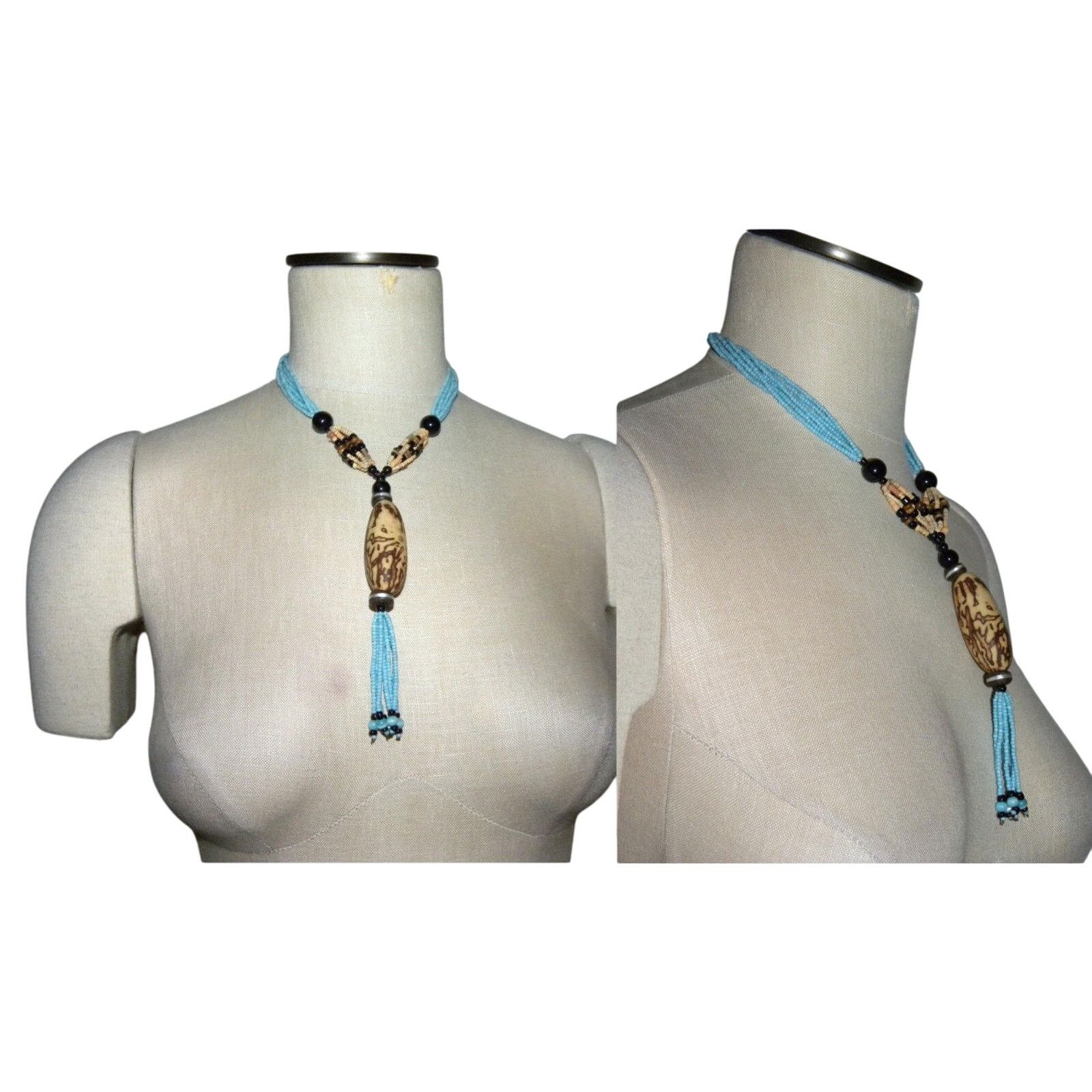 Jewelry × Vintage 90s Y2K Necklace Choker Mixed Turquoise Beads Southwestern Size ONE SIZE - 4 Thumbnail