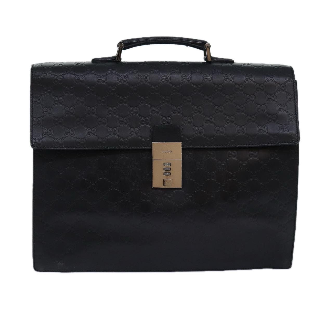 Gucci Gg Supreme Black Leather Handbag (Pre-Owned) Size ONE SIZE - 1 Thumbnail