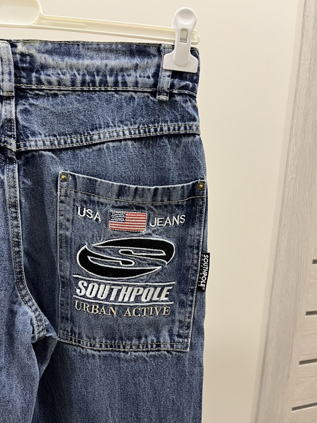Southpole Crazy Vintage Y2K Blue Southpole Jeans Embroidered Baggy USA Size US 31 - 3 Thumbnail