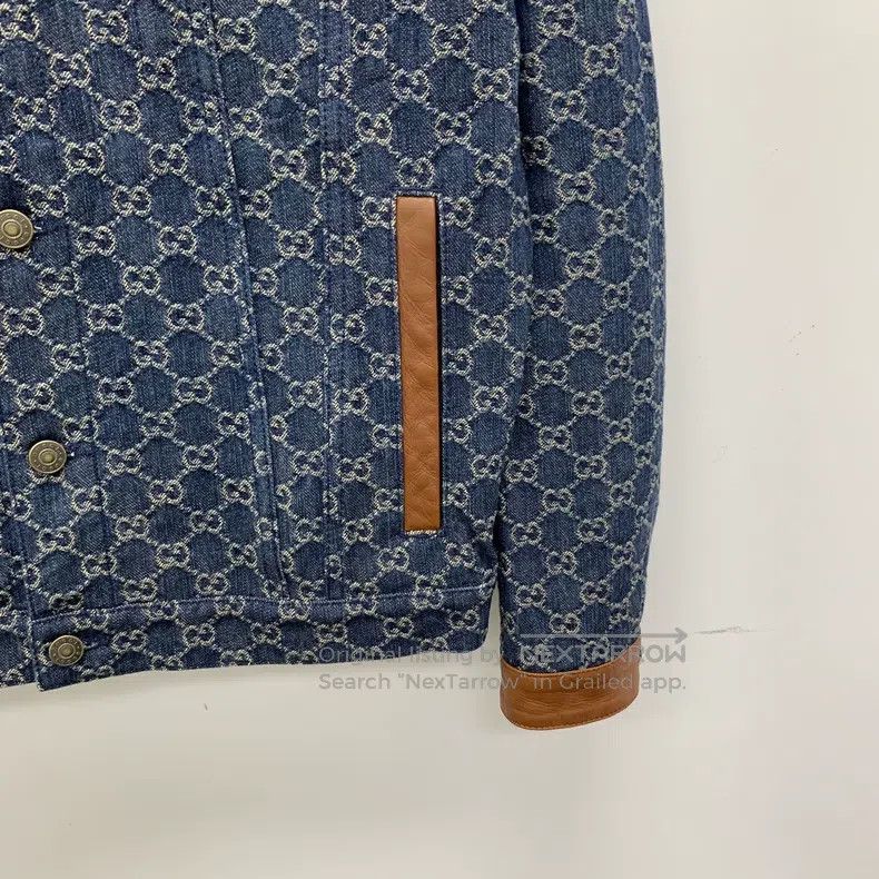 Gucci Gucci Dark blue logo jacquard full-print cotton lapel sing Size US S / EU 44-46 / 1 - 4 Thumbnail