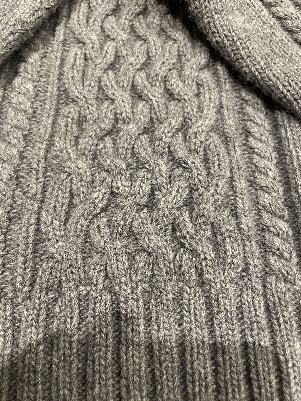 Officine Generale Officine Générale mens heavy cable knit sweater Grey Medium Size US M / EU 48-50 / 2 - 2 Thumbnail