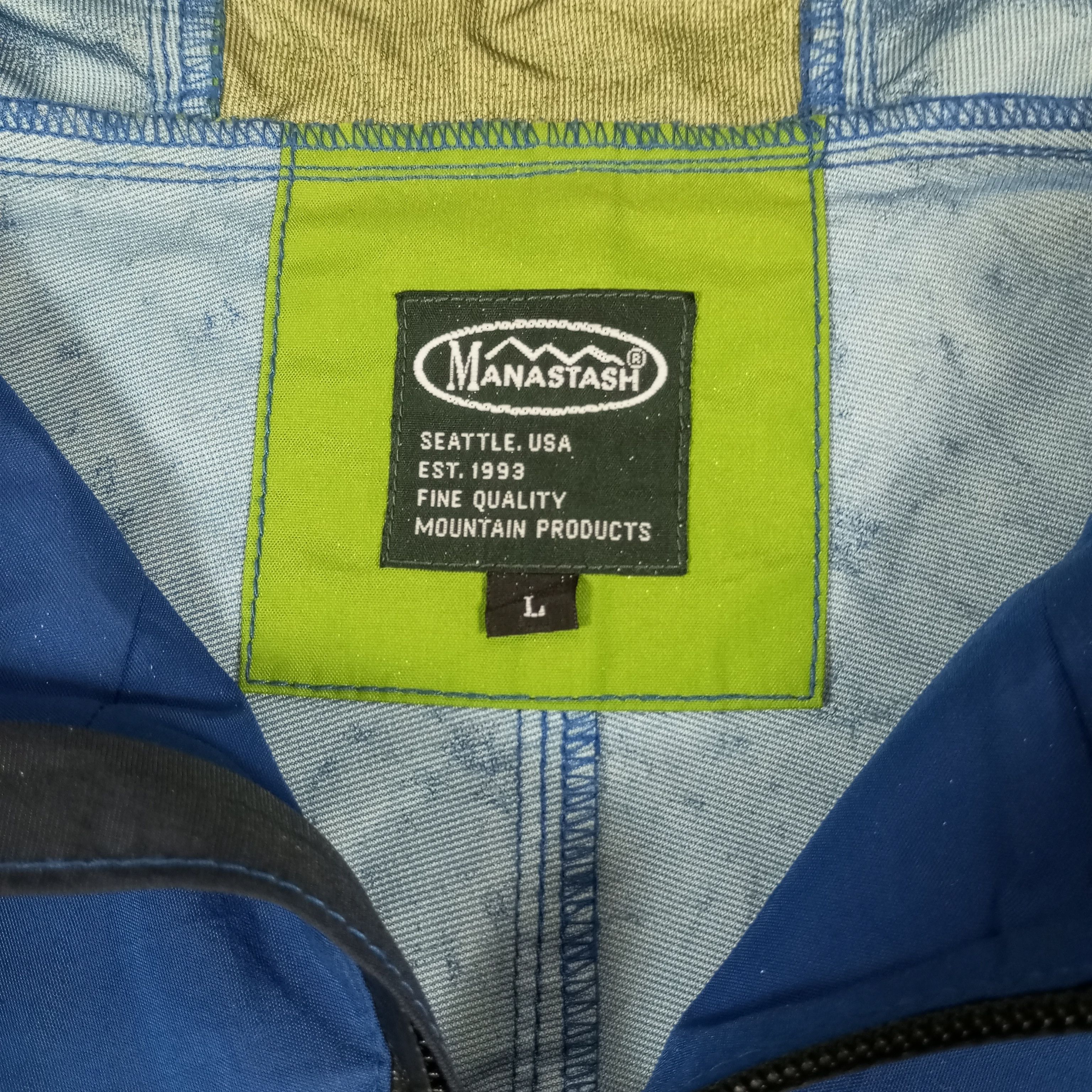 Manastash × Vintage Manastash Outdoor Multicolour Design Windbreaker Jacket Size US L / EU 52-54 / 3 - 4 Thumbnail