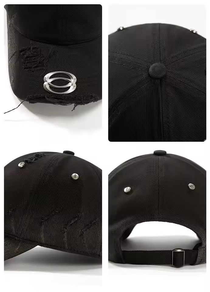 Other Washed Ripped Vintage Baseball Hip Hop Punk Cap Hat Size ONE SIZE - 5 Thumbnail