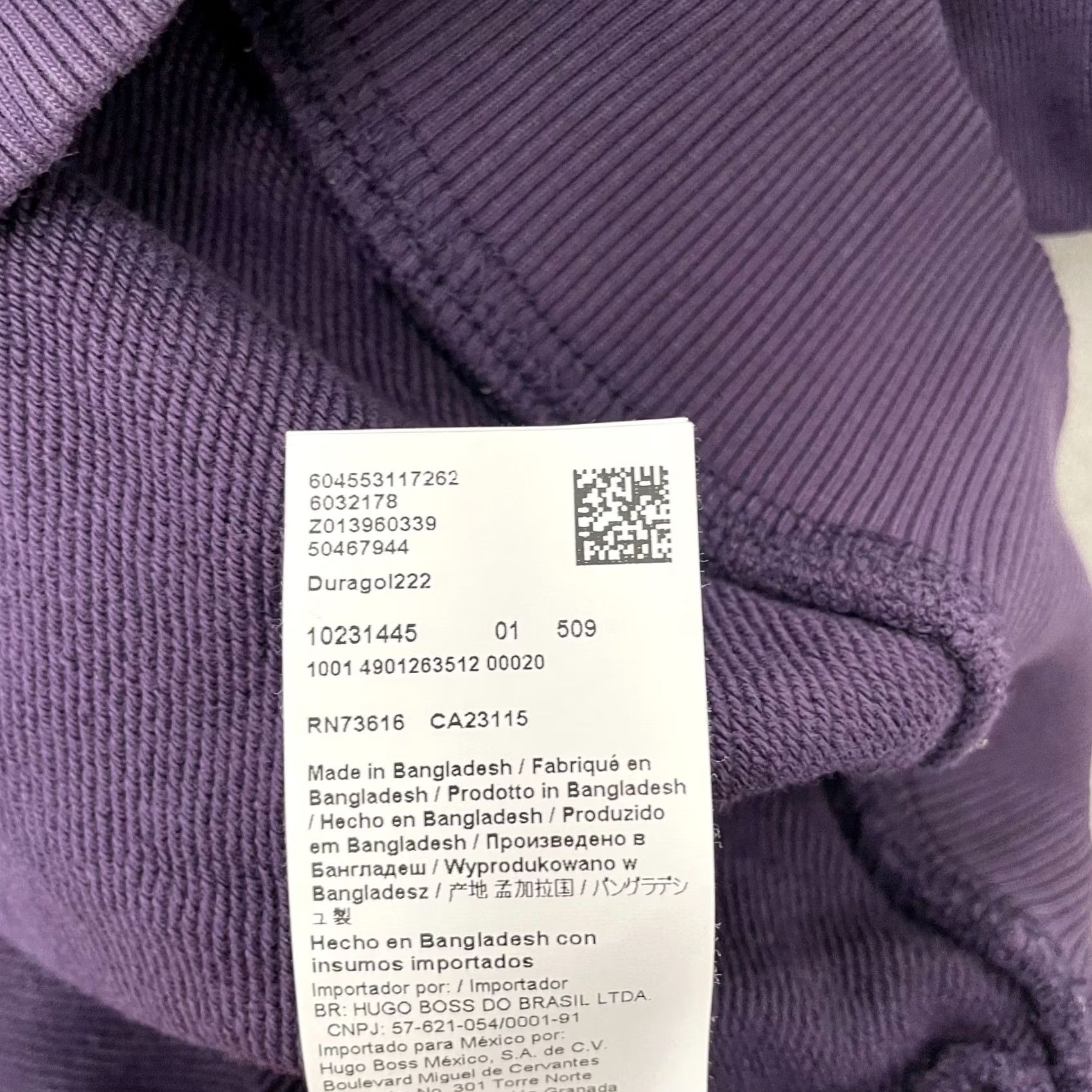 Hugo Boss HUGO BOSS Sweater Mens M Purple Pullover Logo Crew Neck Knit Classic Casual Pullover - 2009s? Size US M / EU 48-50 / 2 - 6 Thumbnail
