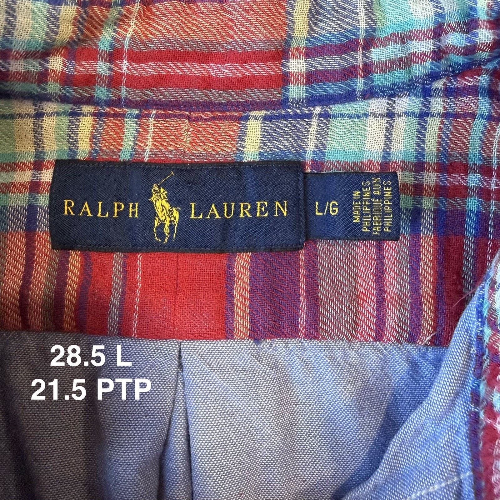 Polo Ralph Lauren Polo Ralph Lauren Flannel Large Multicolor Lined Causal Size US L / EU 52-54 / 3 - 7 Thumbnail