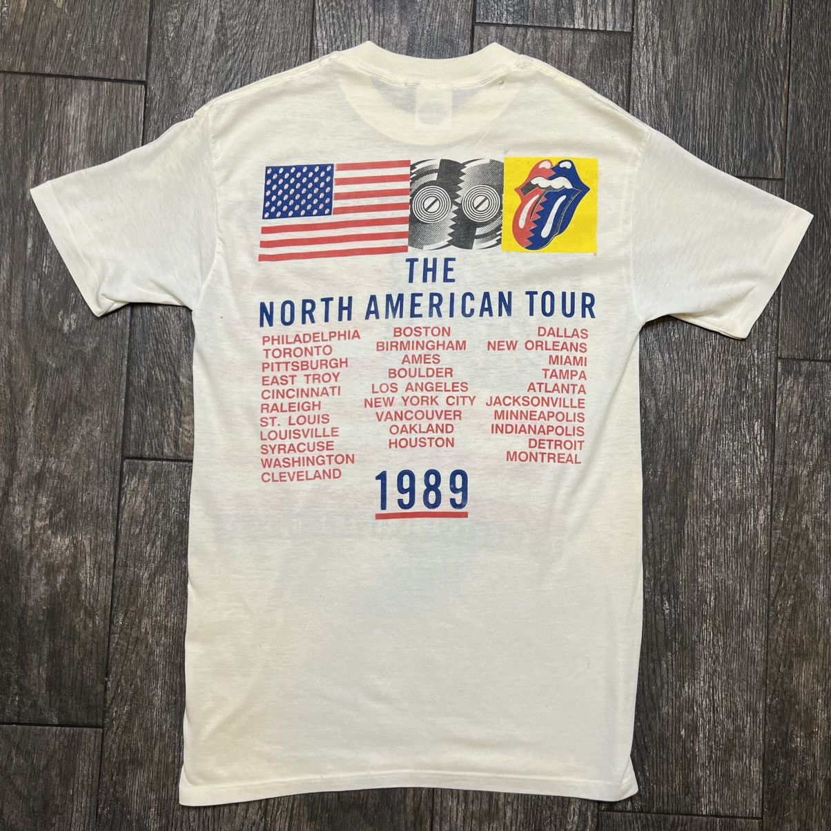 Vintage 1989 rolling stones north american tour t shirt Size US M / EU 48-50 / 2 - 4 Thumbnail