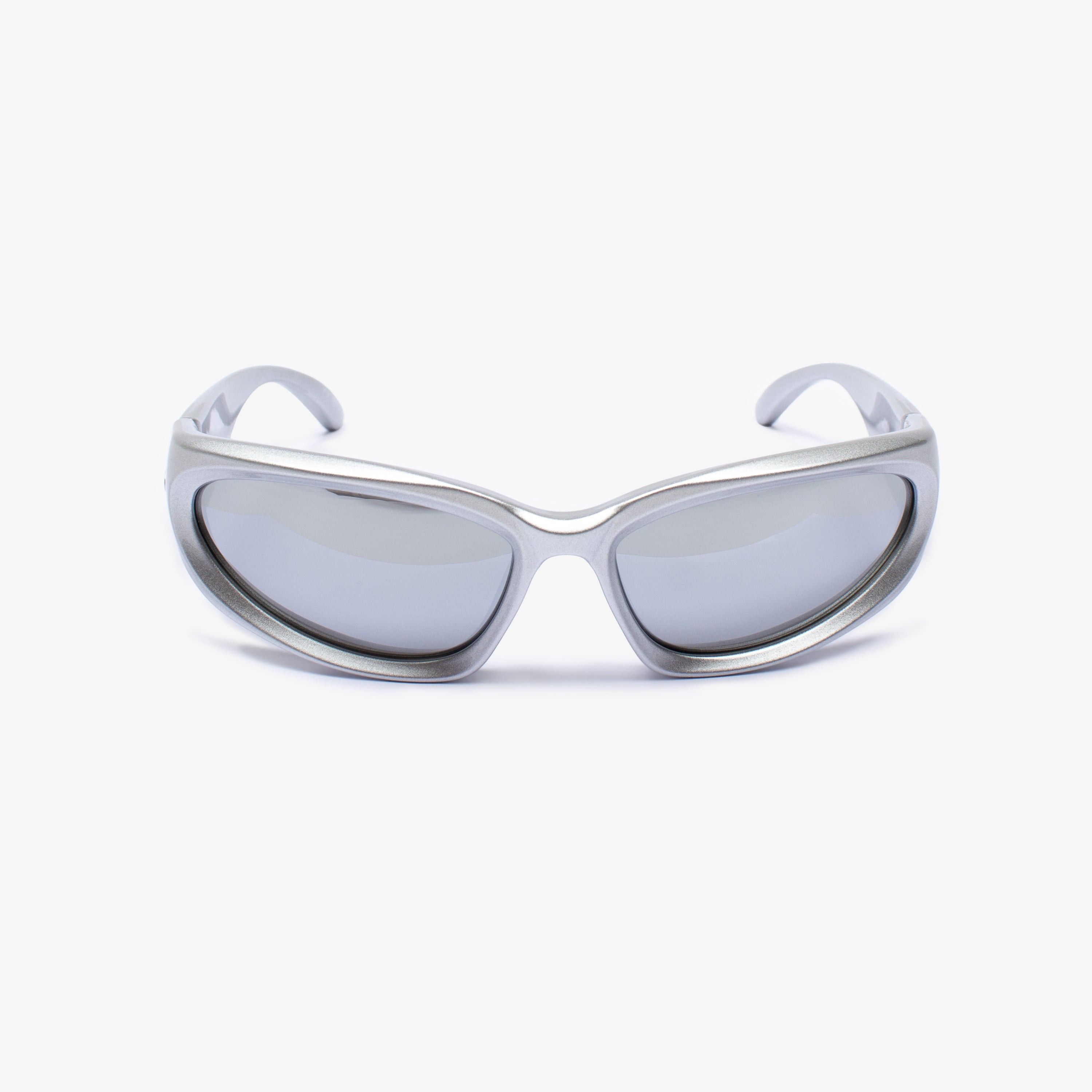 Balenciaga BALENCIAGA SILVER SWIFT OVAL SUNGLASSES Size ONE SIZE - 2 Thumbnail