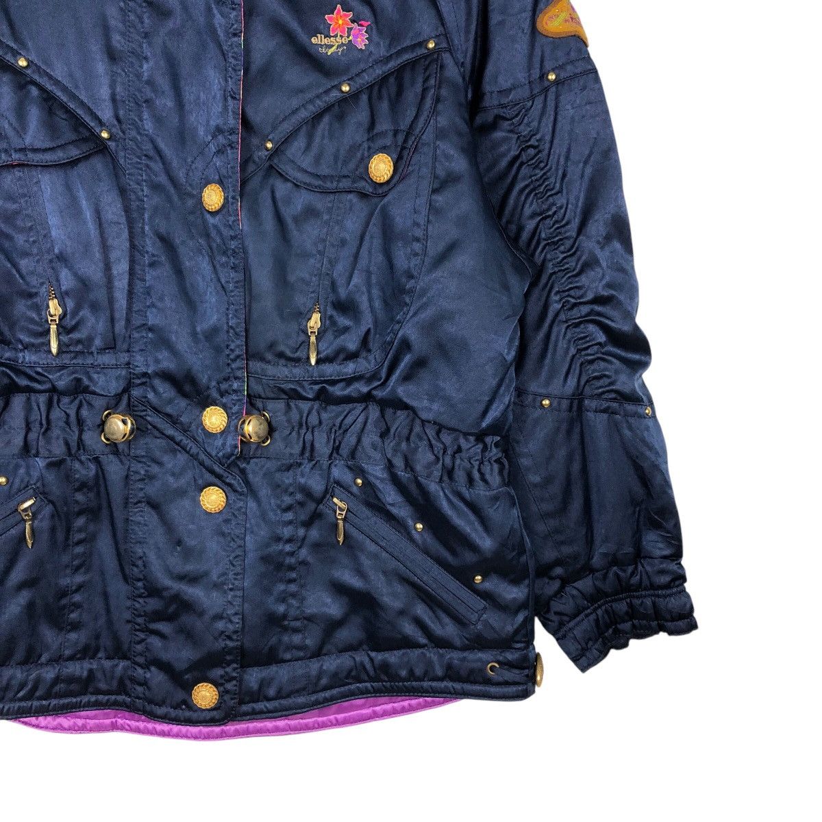 Japanese Brand × Vintage Vintage Bomber Jacket Ski Ellesse Multi Colour Cargo Pocket Size US M / EU 48-50 / 2 - 6 Thumbnail
