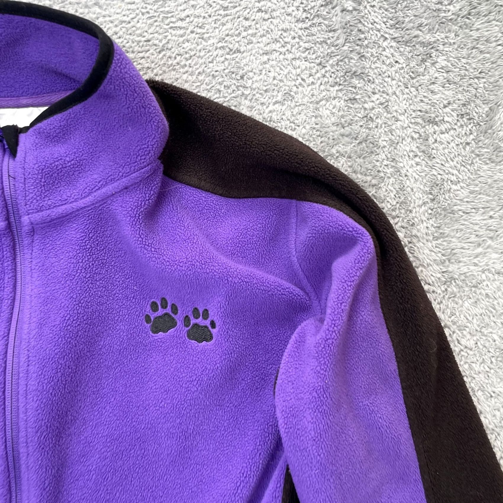 Vintage VINTAGE The Animal Rescue Site Jacket Womens L Purple Paw Trimmed Polar Fleece Coat Size L / US 10 / IT 46 - 5 Thumbnail