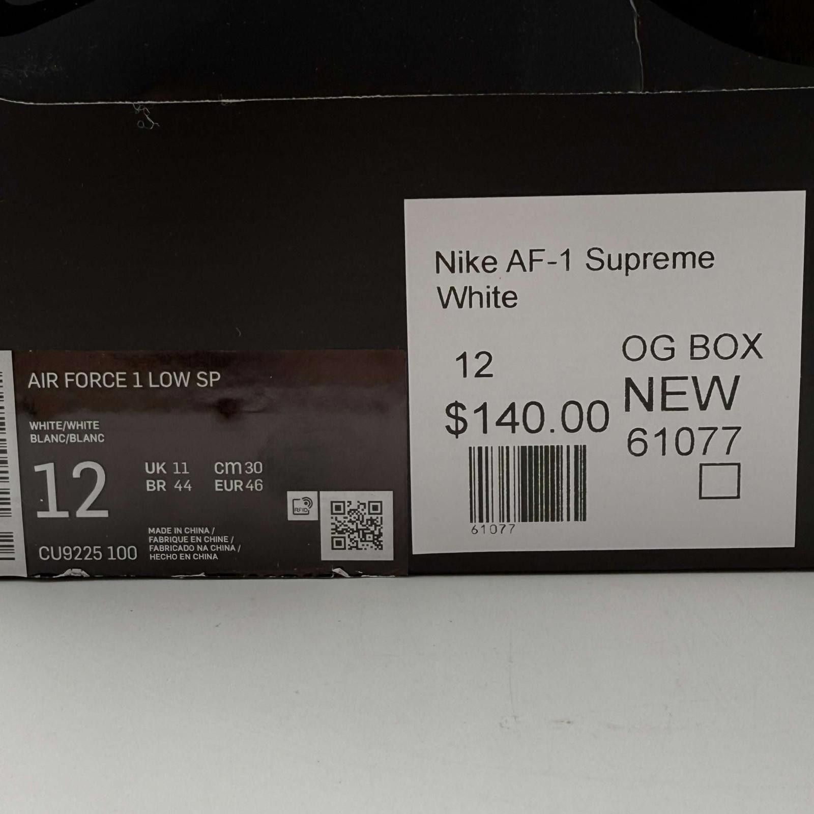Nike Nike AF-1 Supreme White OG Box 12 New Size US 12 / EU 45 - 8 Thumbnail