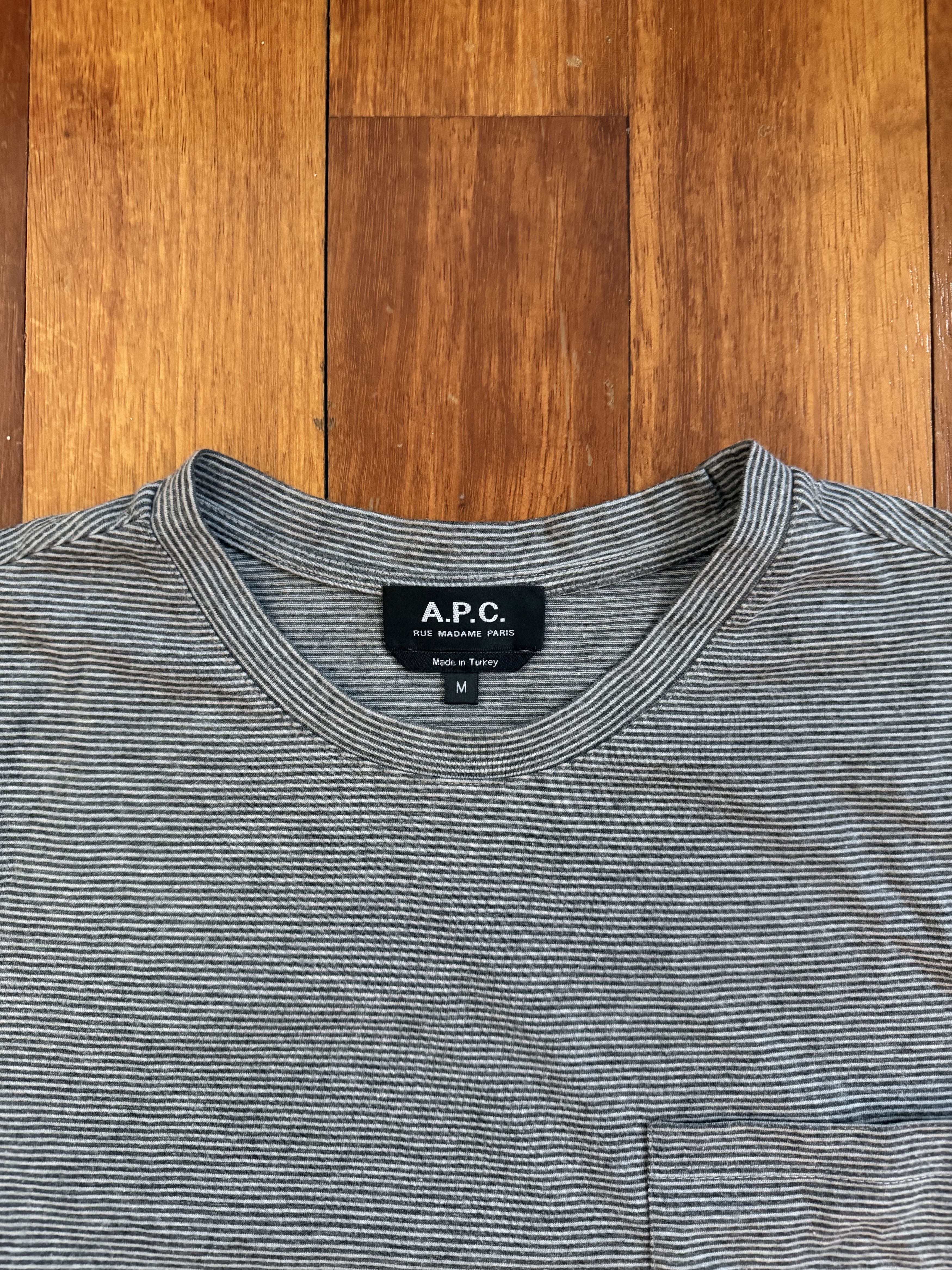 A.P.C. Striped pocket tee Size US M / EU 48-50 / 2 - 2 Thumbnail