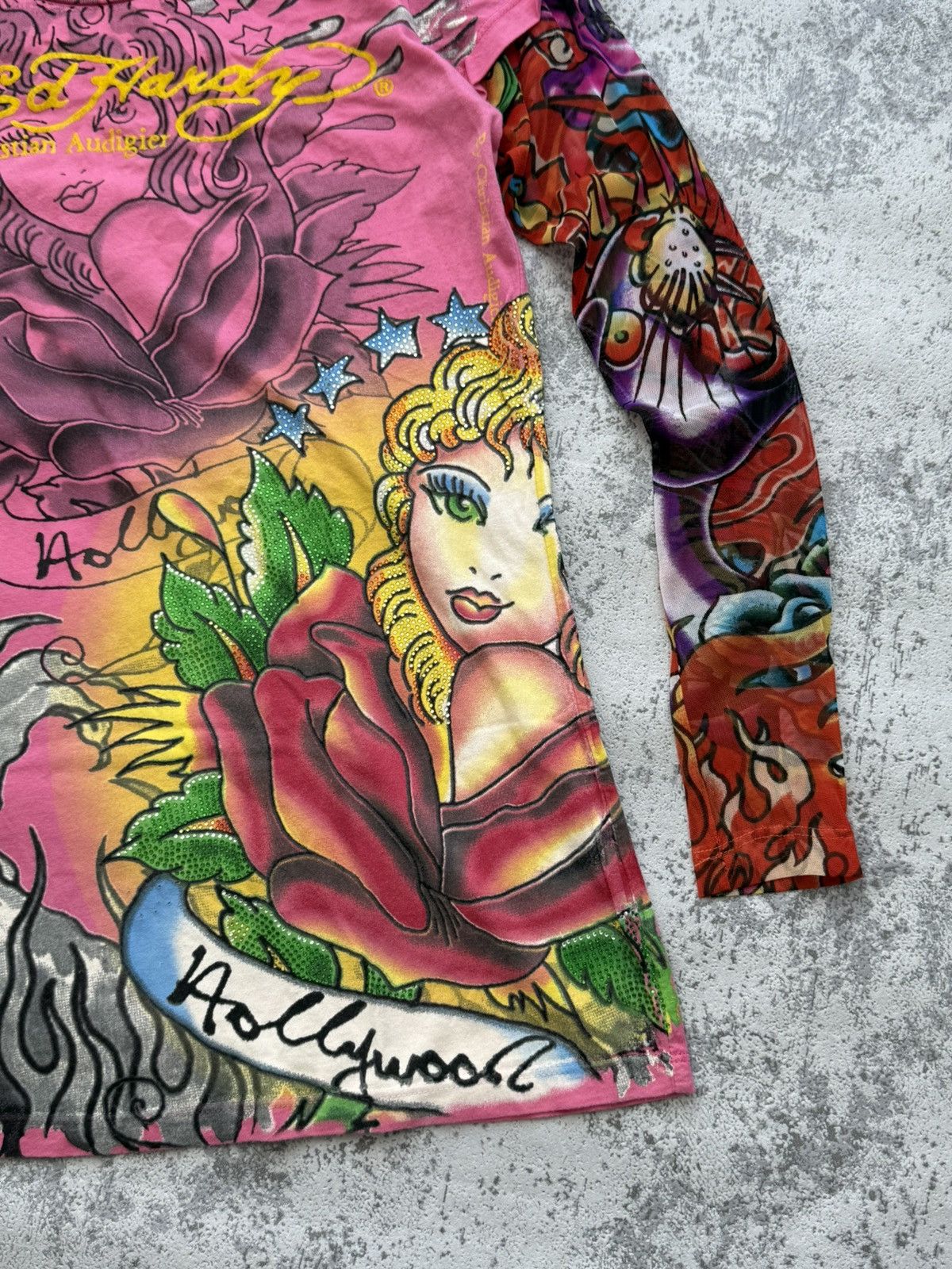 Ed Hardy Crazy Ed Hardy Y2K Overprint Long Sleeve Made in USA Size M / US 6-8 / IT 42-44 - 2 Thumbnail