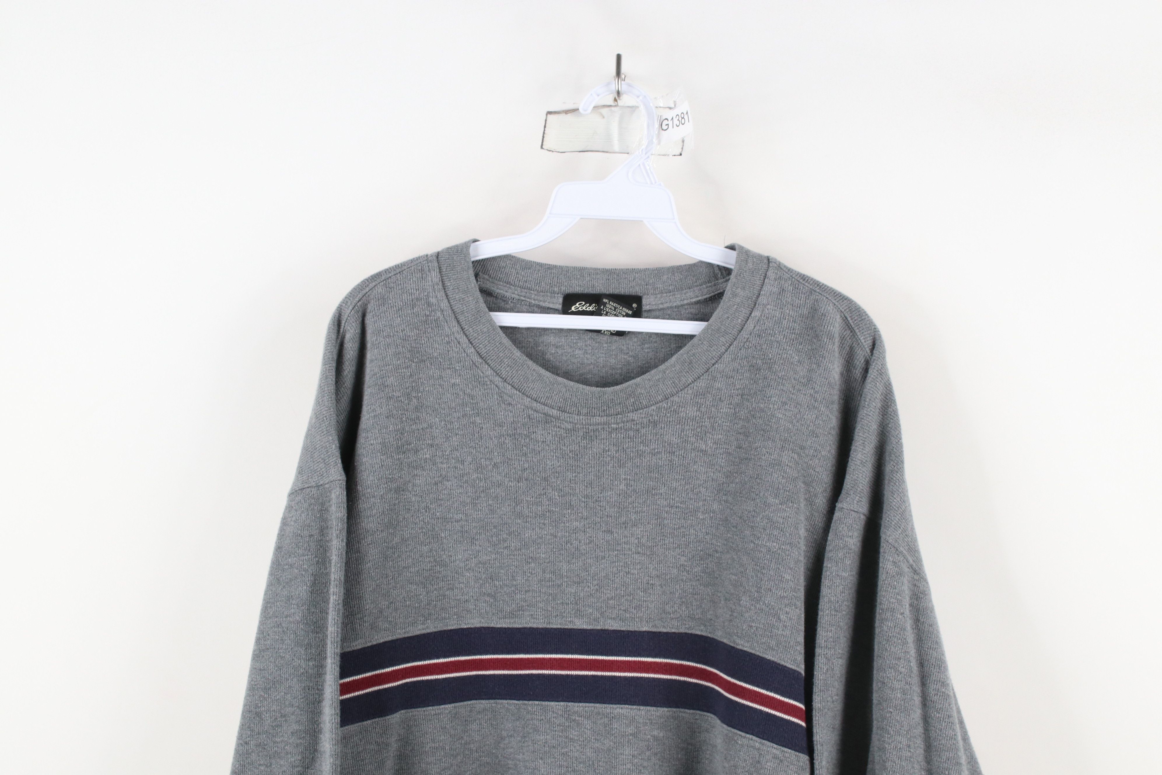 Eddie Bauer × Vintage Vintage 90s Eddie Bauer Ribbed Knit Long Sleeve T-Shirt Gray Size US XXL / EU 58 / 5 - 2 Thumbnail