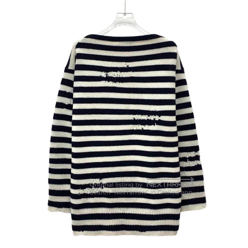 Dior Dior Colour-blocked bee embroidery stripes destroy old woo Size XXS / US 00 / IT 34 - 2 Thumbnail