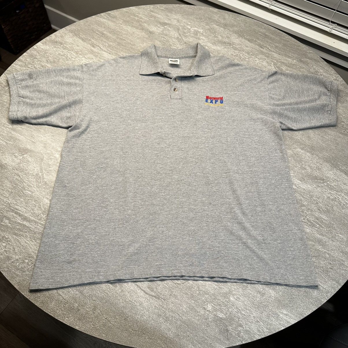 Apple × Vintage Vintage Apple MAC Polo Shirt 90s Macworld EXPO XL Gray Jobs Size US XL / EU 56 / 4 - 1 Thumbnail