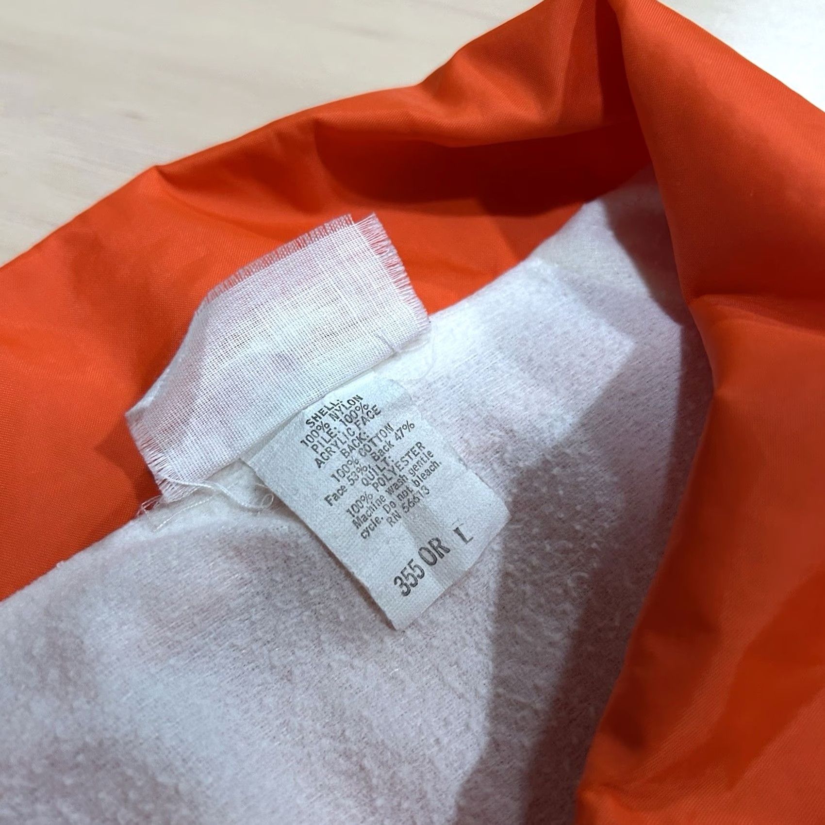GAS VINTAGE Union 76 Oil Gas Nylon Jacket Lined Long Sleeve Men’s Large Orange Art Deco Casual Nylon Union Made 1980s Mens Size US L / EU 52-54 / 3 - 4 Thumbnail