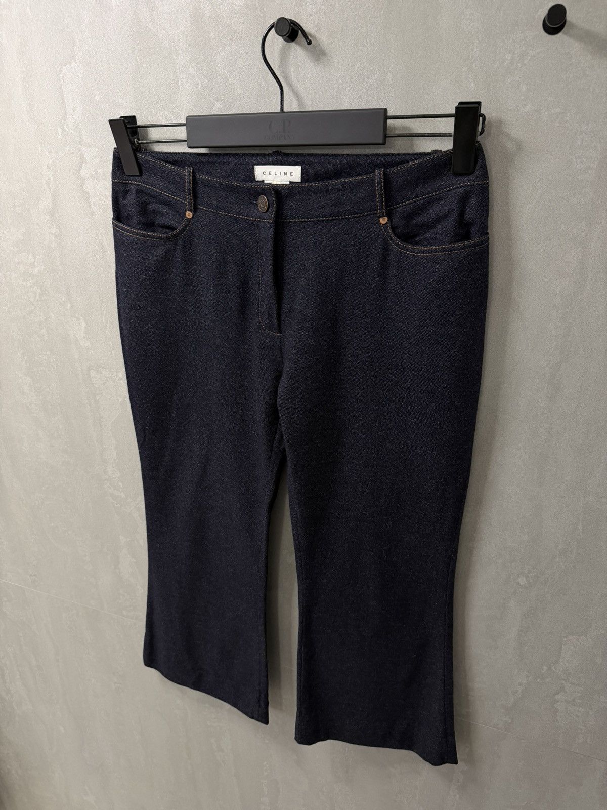 Celine CELINE triomphe Back logo wool flare croped pants vintage Size 28" / US 6 / IT 42 - 4 Thumbnail