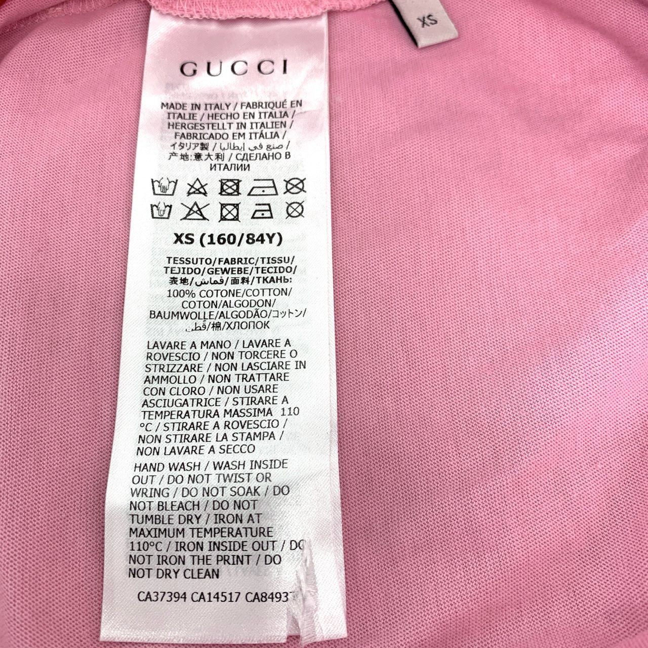Gucci Gucci T-Shirt Pink Floral Print Cotton Tee (Size XS) Size XS / US 0-2 / IT 36-38 - 3 Thumbnail
