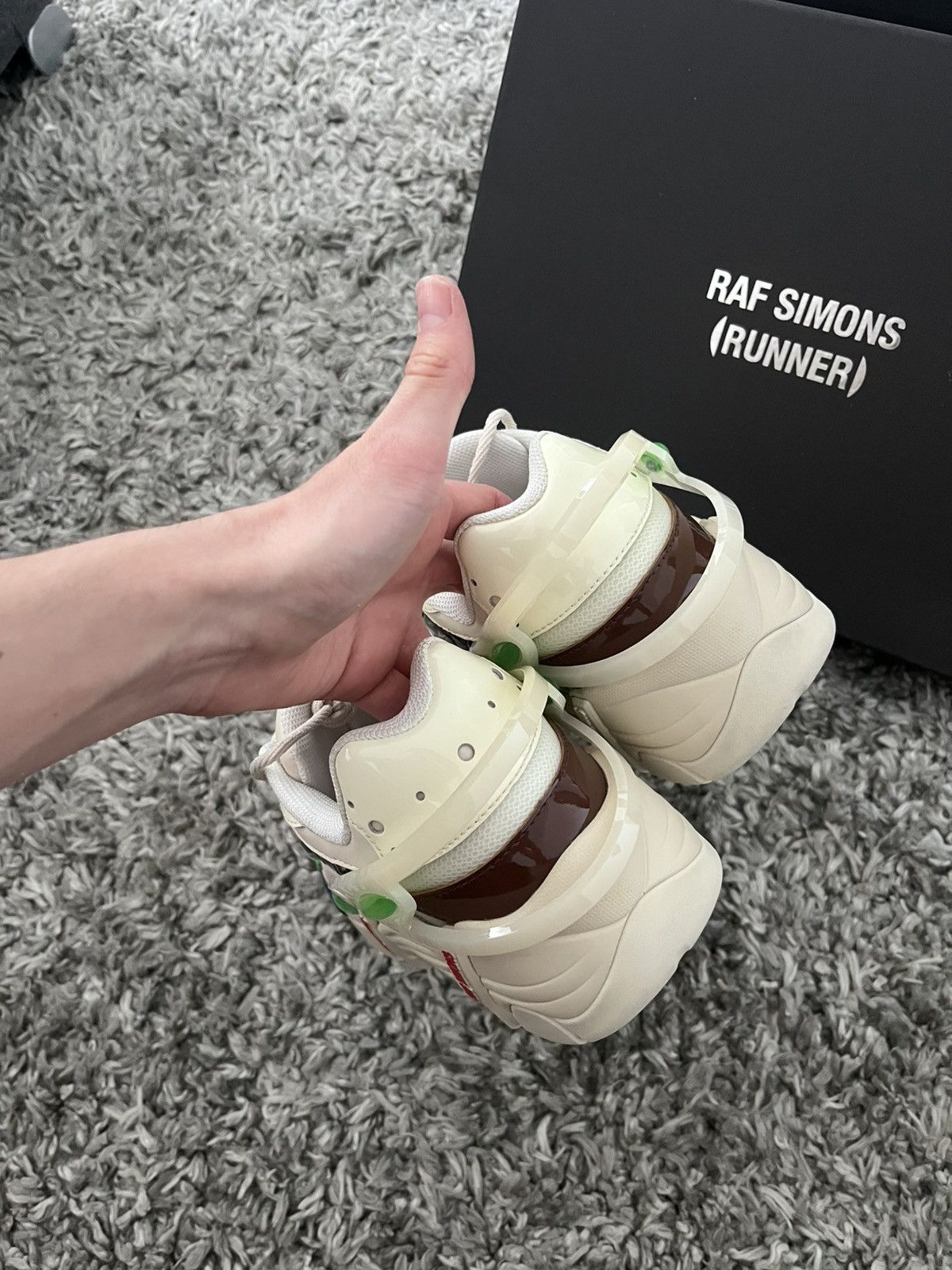 Raf Simons Raf Simons Cylon-21 (Runner) Cream brown blue Size US 8 / EU 41 - 5 Thumbnail