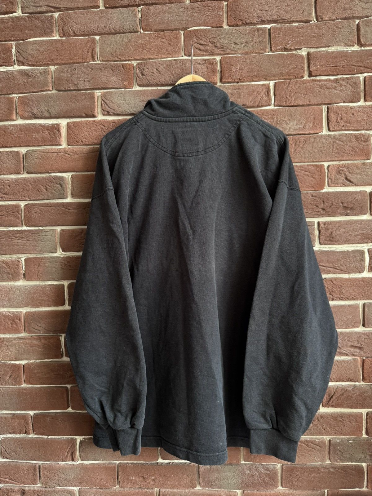 Nike Vintage 90s Nike Small Swoosh Logo 1/4 Zip Sweatshirt L Blac Size US L / EU 52-54 / 3 - 2 Thumbnail