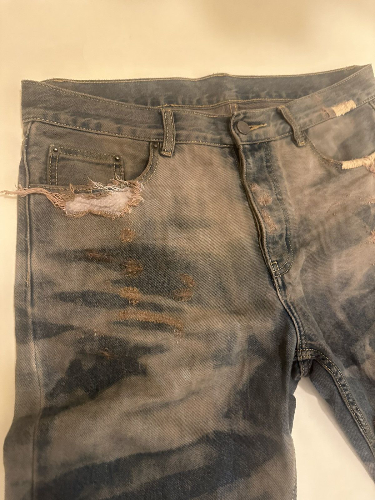 Designer × Vintage Meet the Guys SUPER Long Denim Jeans Stacking 36 Avant Garde Size US 36 / EU 52 - 4 Thumbnail