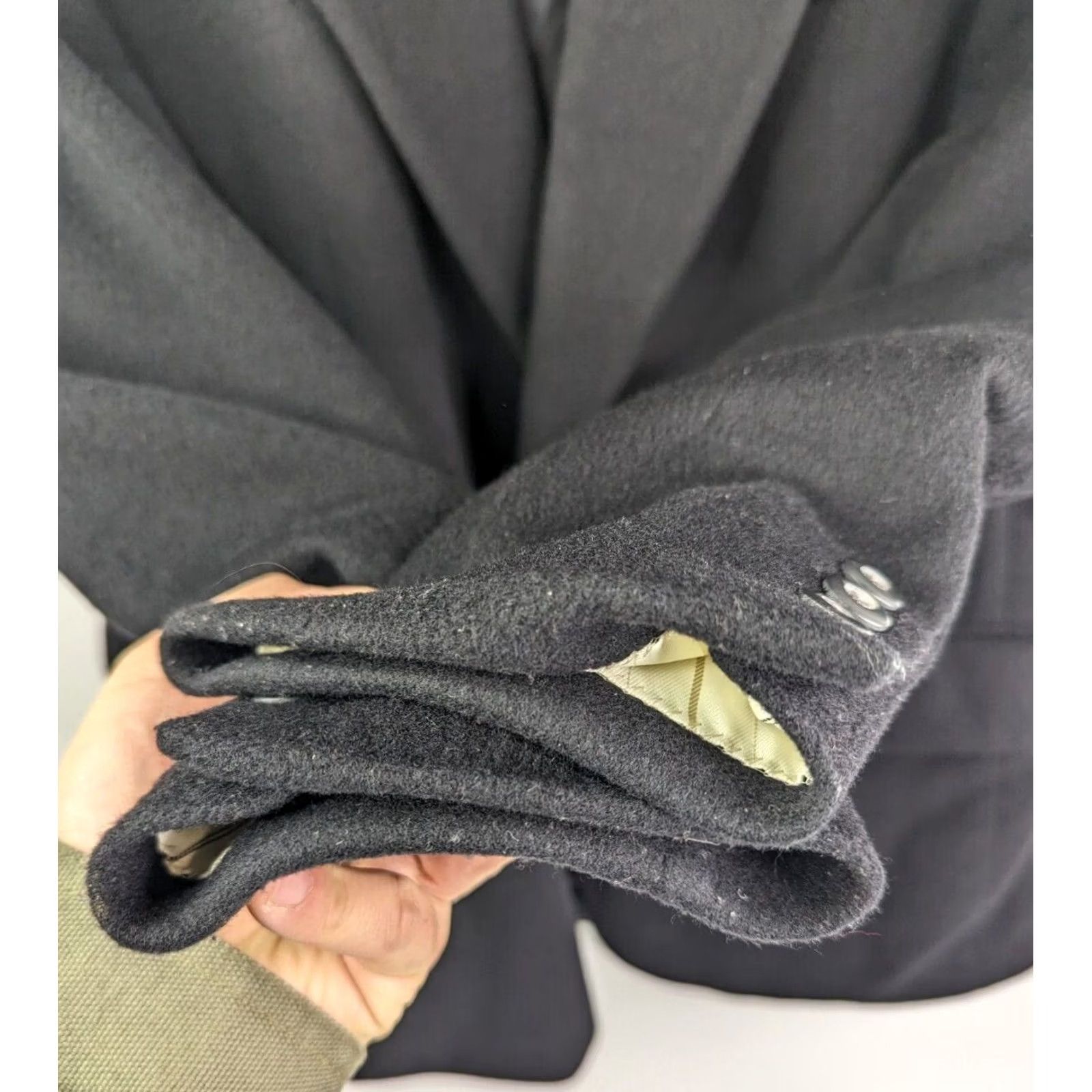 Vintage Robert Stock Black Blazer 2 Button Sport Coat Men’s 40 Reg Size 40R - 2 Thumbnail