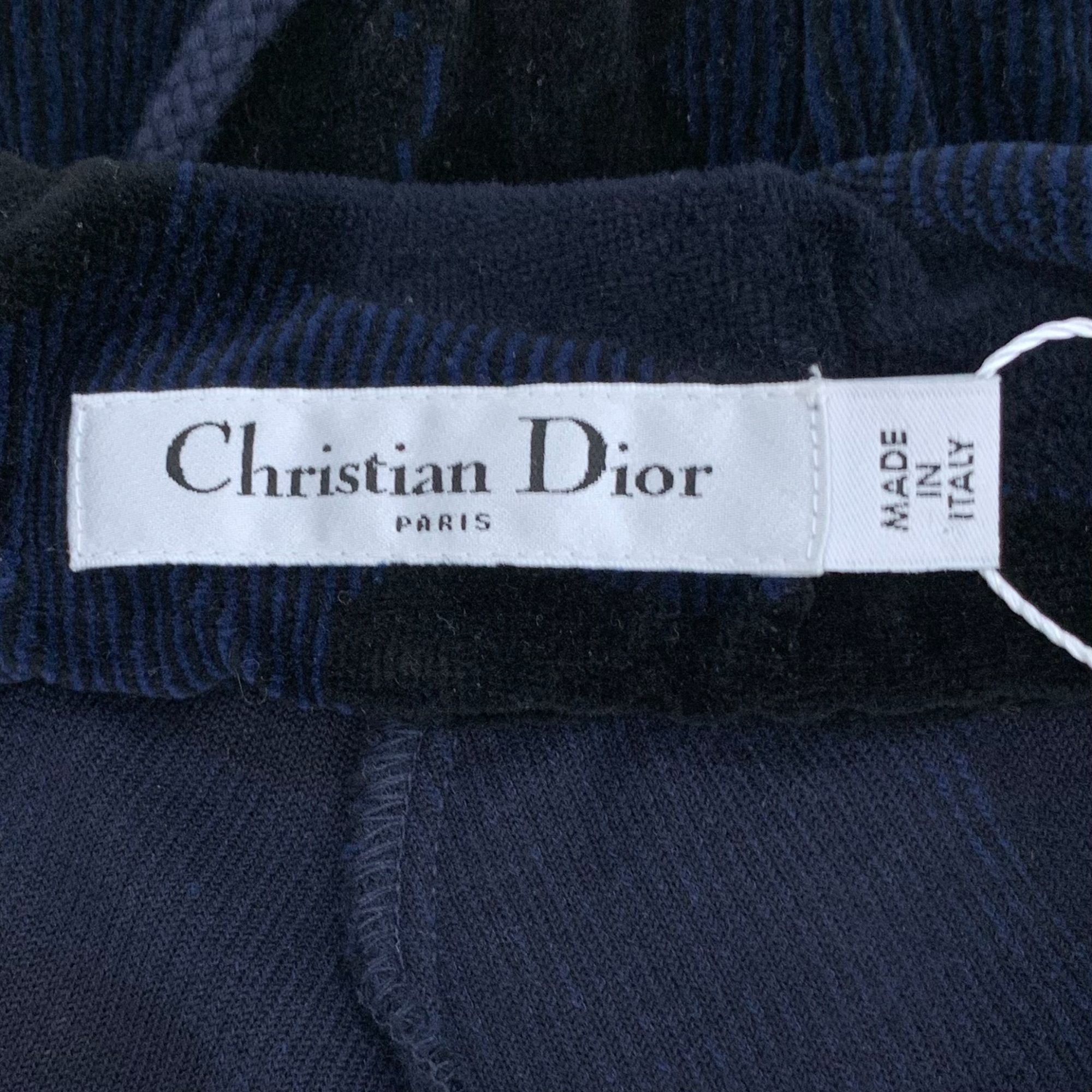 Dior Christian Dior Dark Blue Cotton Drawstring Shorts XS Logo Le Size 27" / US 4 / IT 40 - 2 Thumbnail