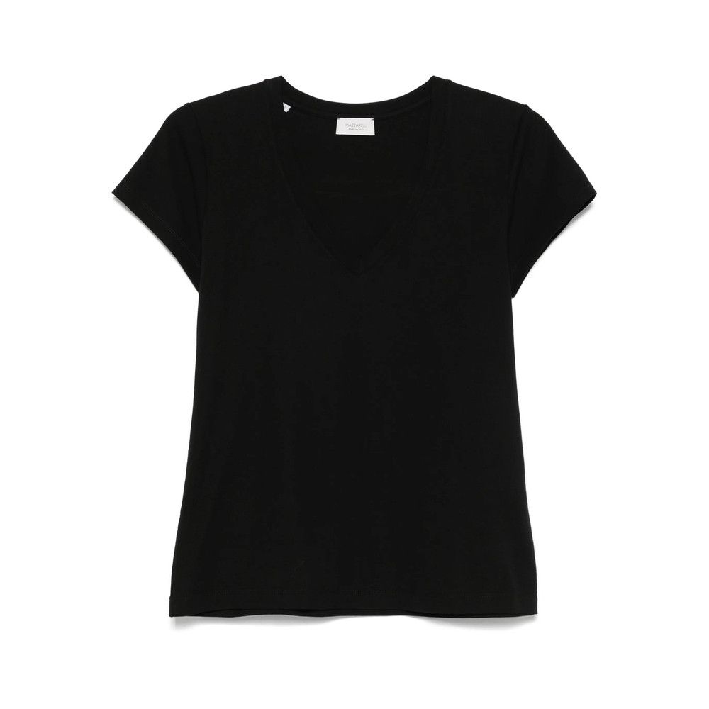 Mazzarelli Mazzarelli BLACK Tops - T-shirts & Jerseys Size S / US 4 / IT 40 - 1 Thumbnail