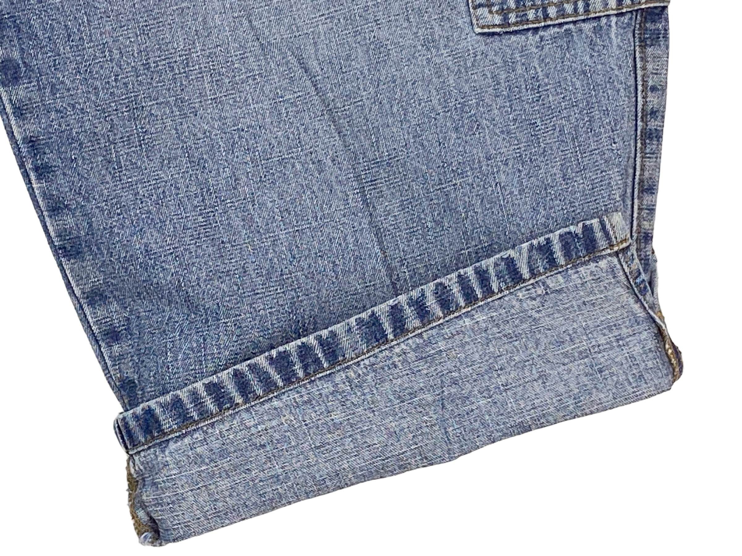 Lee Vintage Lee Riveted Denim Shorts Light Blue 90s Streetwear Size US 29 - 10 Thumbnail