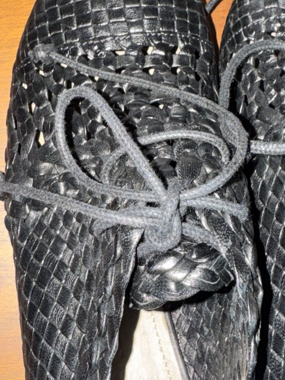 Other Elisanero Hand-Woven Leather Lace-Up Shoes — Black — EU 37.5 Size US 7.5 / IT 37.5 - 7 Thumbnail