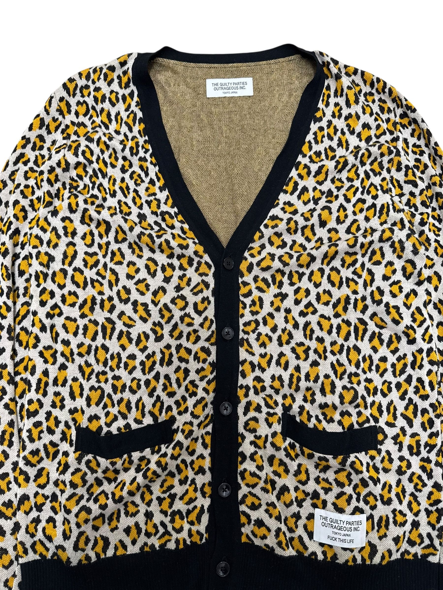 Wacko Maria Wacko Maria Guilty Parties Cheetah Pattern Knit Cardigan Size US M / EU 48-50 / 2 - 3 Thumbnail