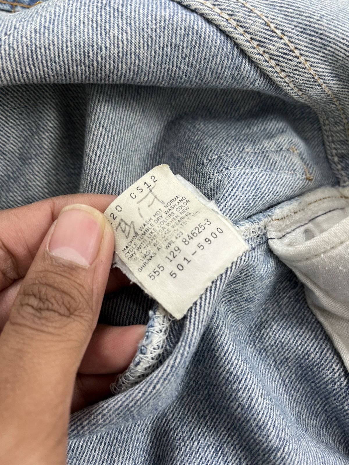 Levi's Vintage Clothing 🇺🇸1990s Vintage Levis 501XX 29x36 Light Blue Straight Jeans Size US 29 - 12 Thumbnail