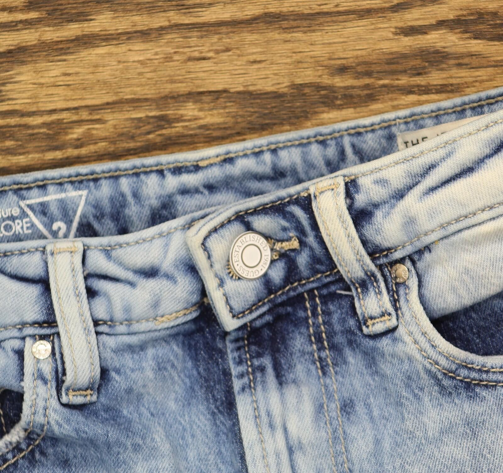 Guess Guess 81 It Distressed Skinny High Rise Jeans Light Blue 25 Size 25" / US 0 / IT 36 - 4 Thumbnail